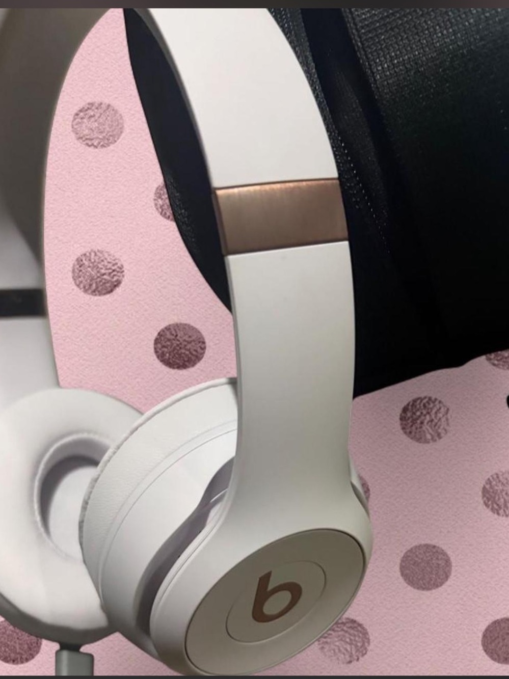 Brand New Beats By Dre Solo 4 Cloud Pink Headphones with Gold Accents